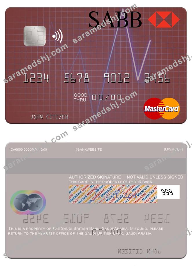 Saudi Arabia The Saudi British Bank mastercard